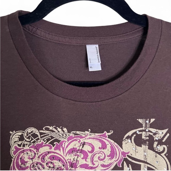 American Apparel Y2K High Maintenance Graphic Tee Brown XL - Picture 3 of 5